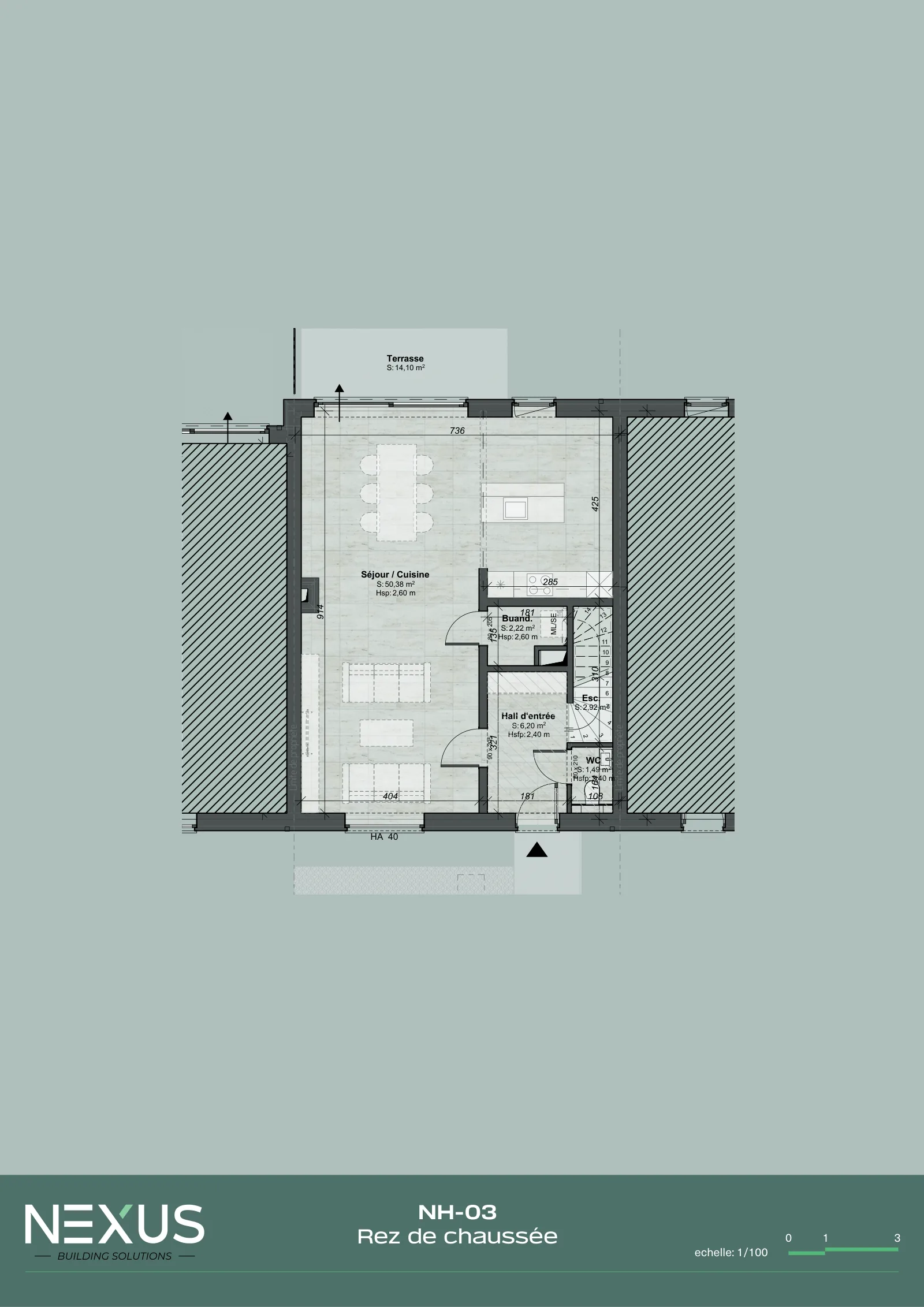 Plan of model NH-03 — Ground floor