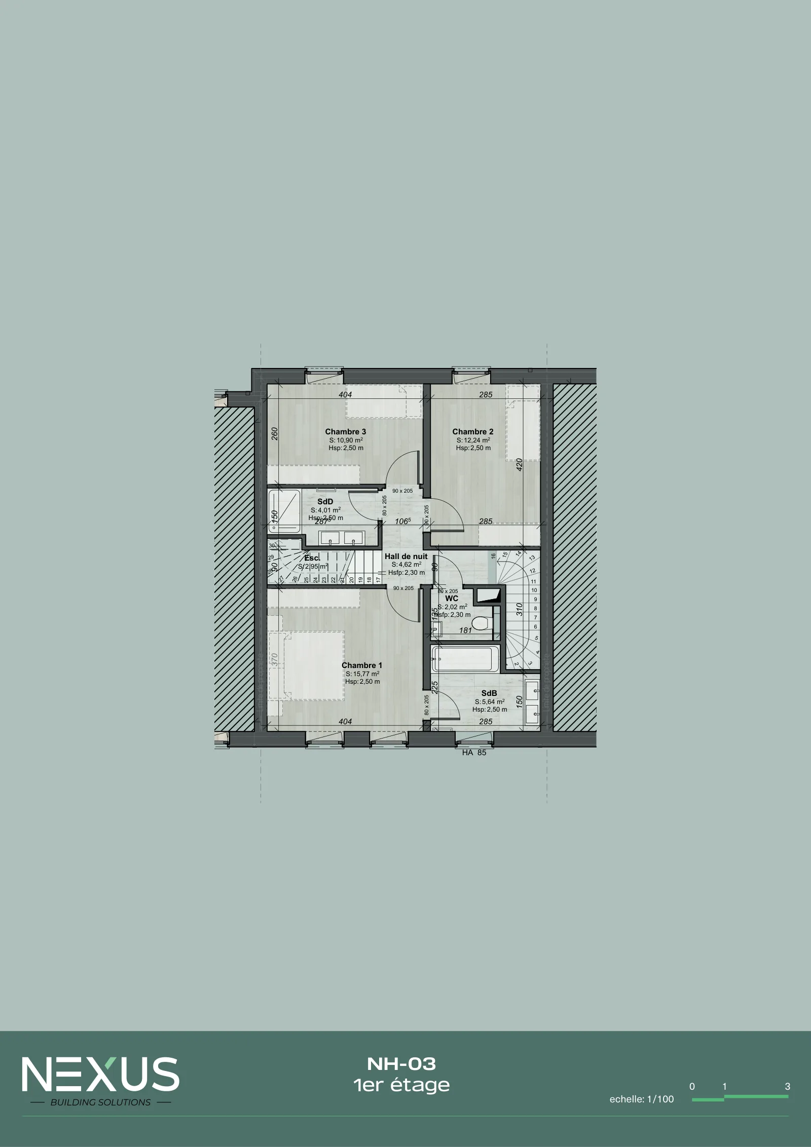 Plan of model NH-03 — First floor