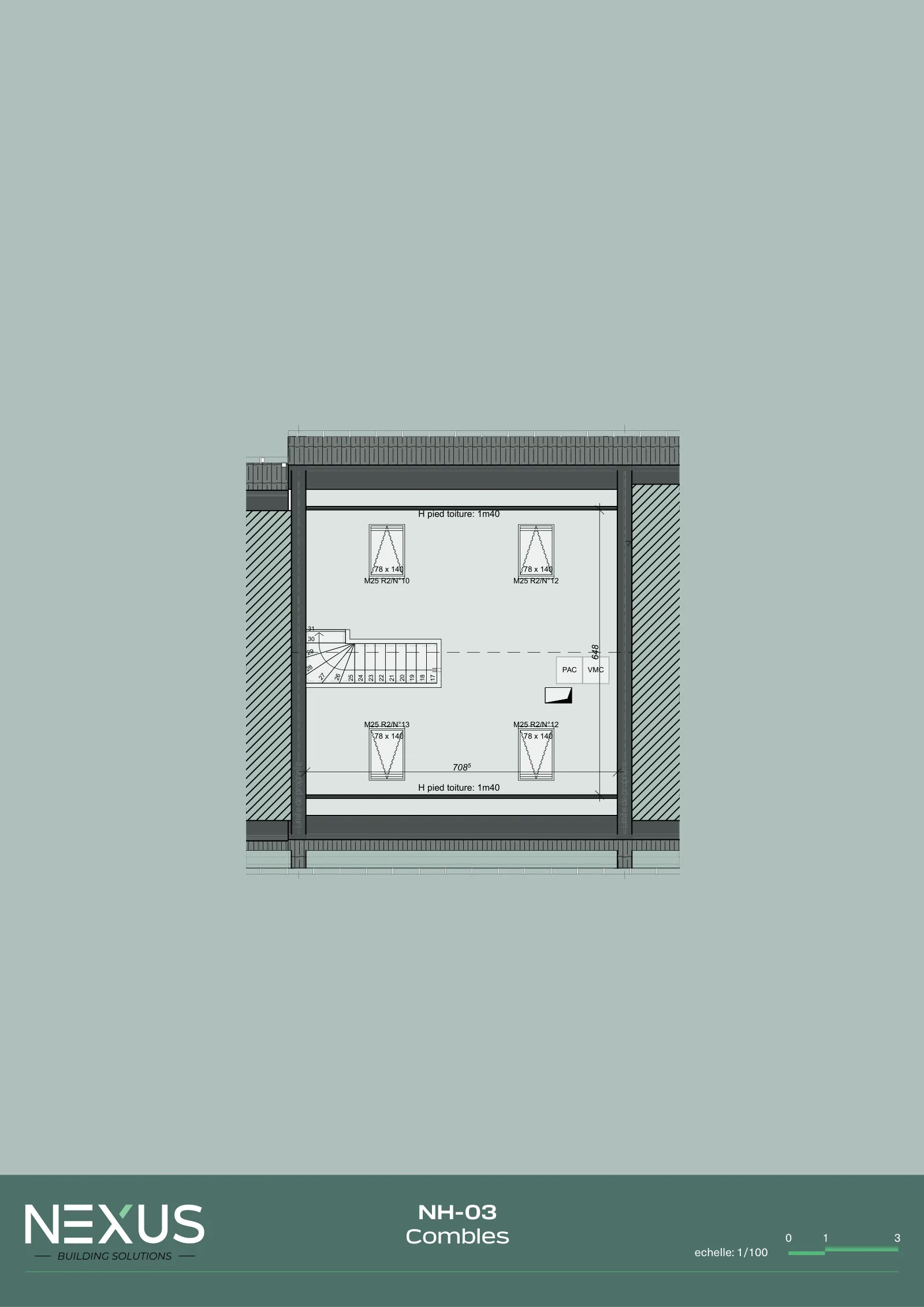 Plan of model NH-03 — Attic