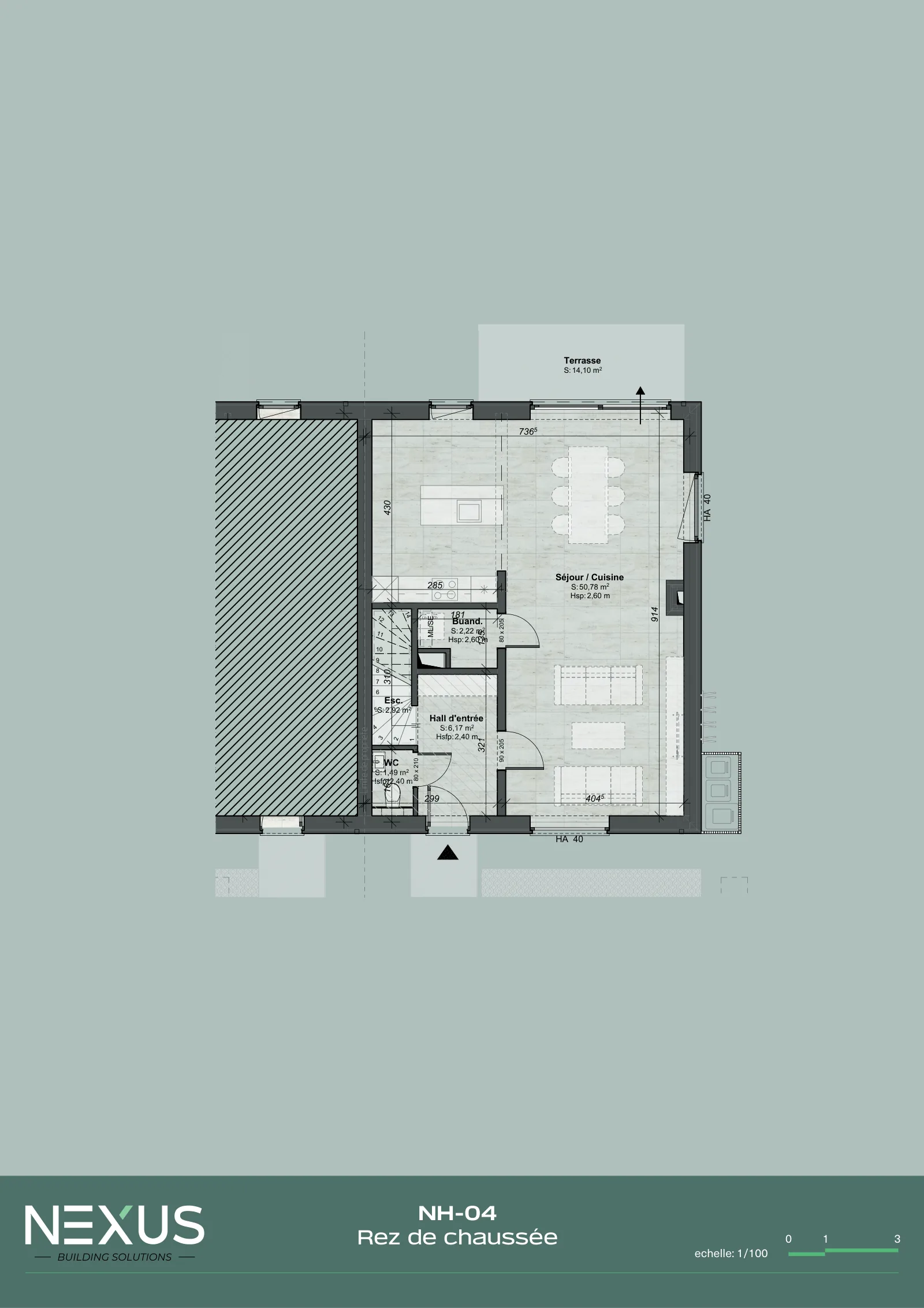 Plan of model NH-04 — Ground floor