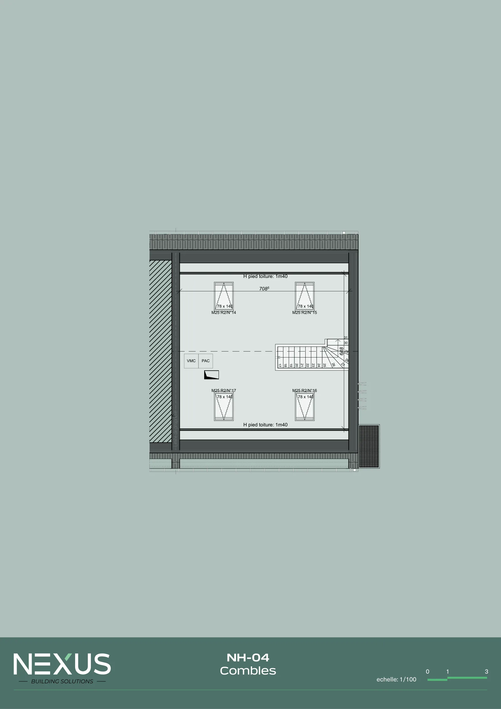 Plan of model NH-04 — Attic
