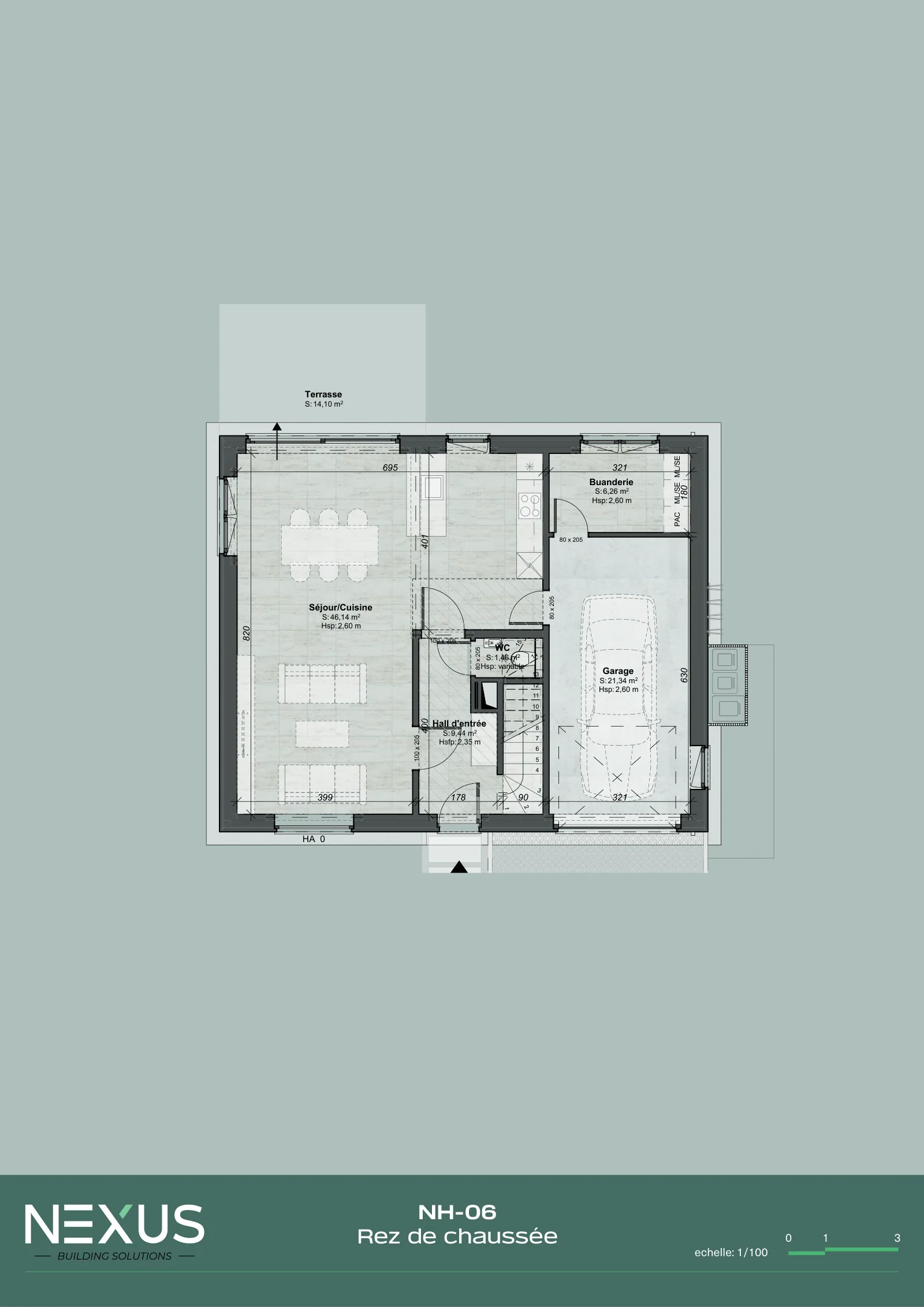 Plan of model NH-06 — Ground floor