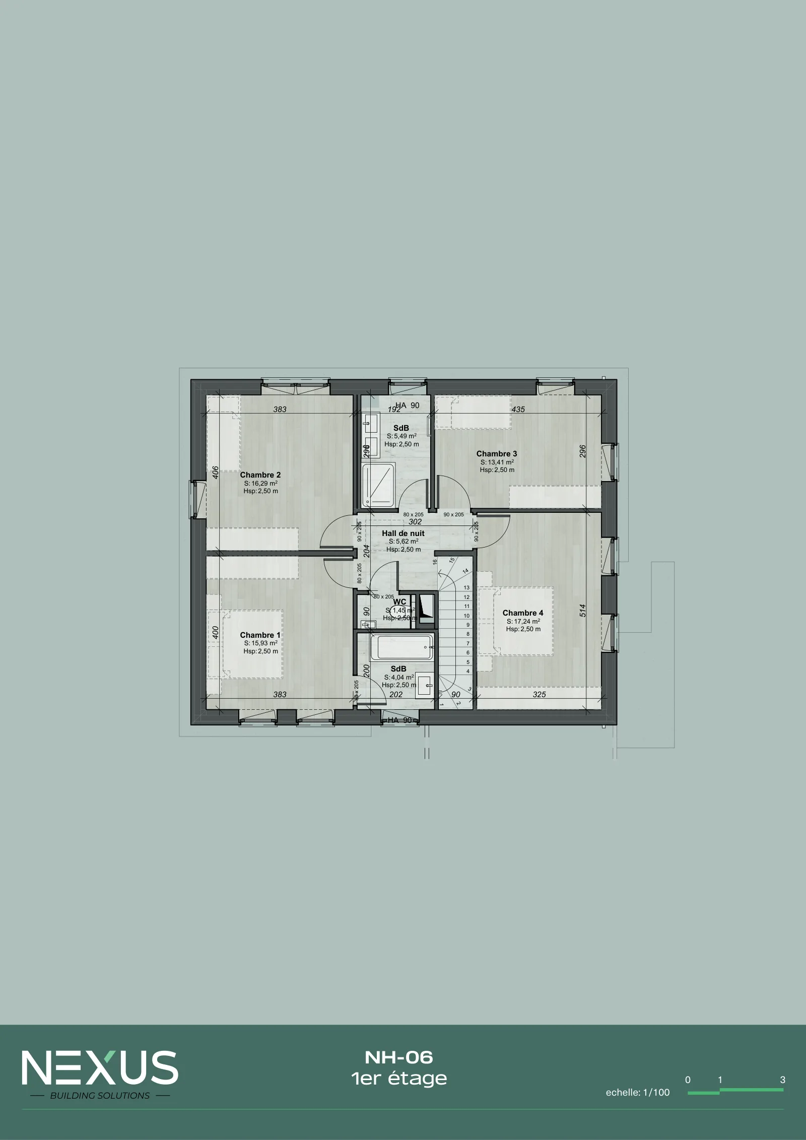 Plan of model NH-06 — First floor