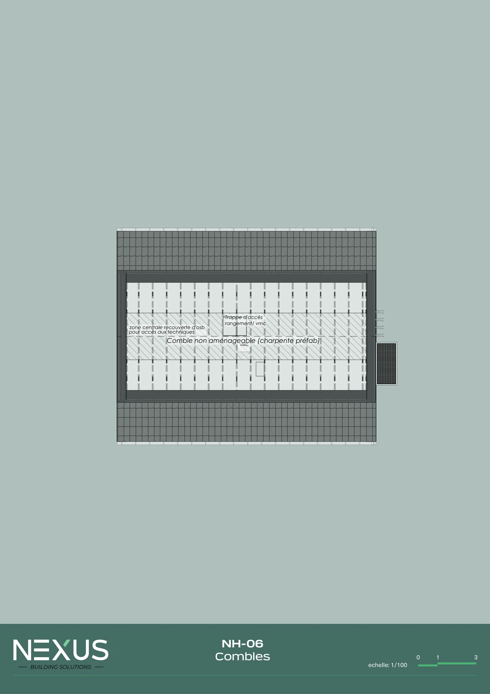 Plan of model NH-06 — Attic