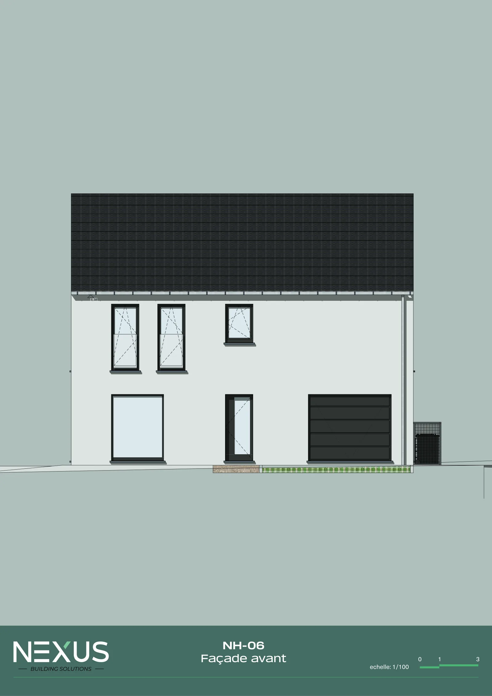 Plan of model NH-06 — Front elevation