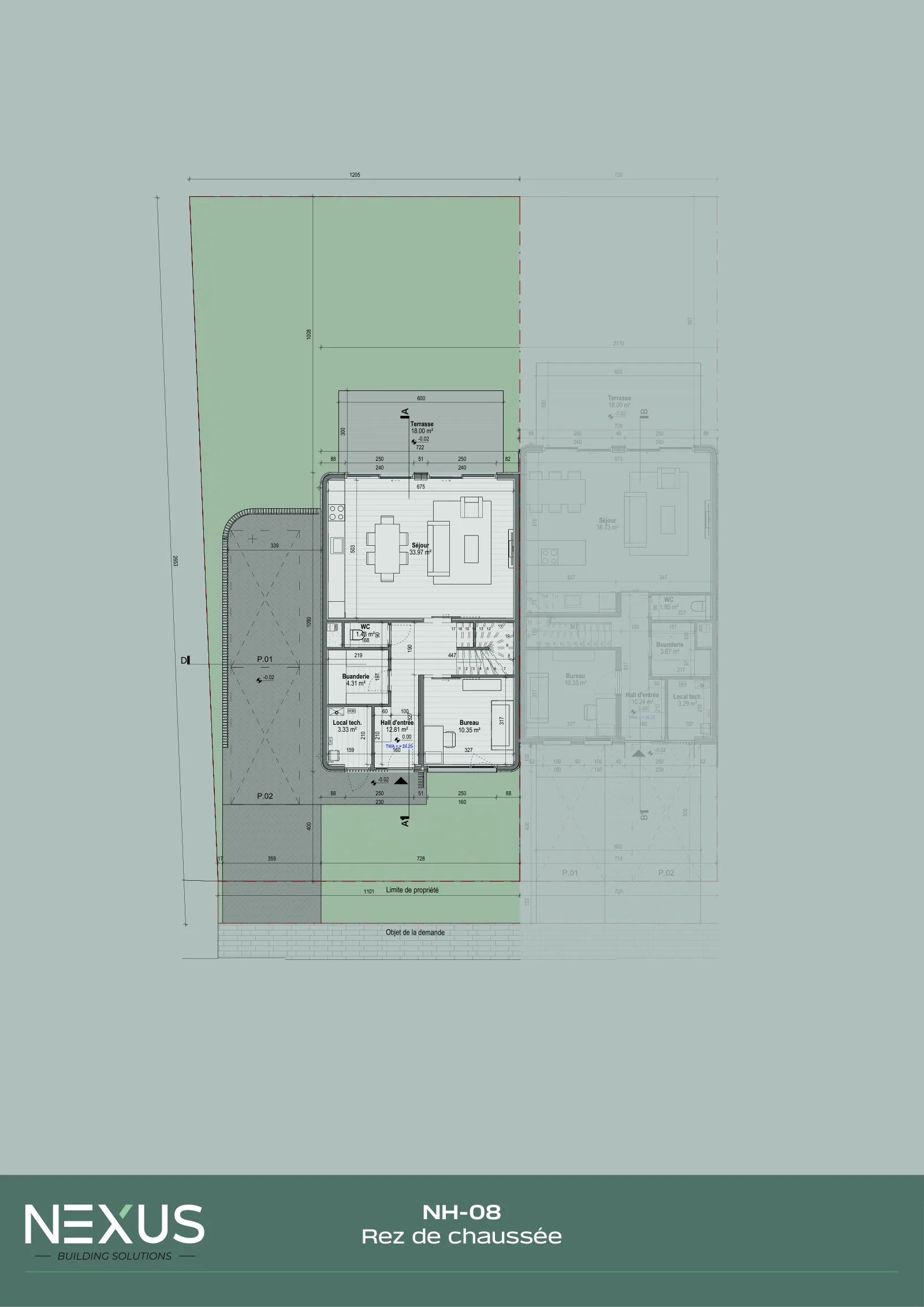 Plan of model NH-08 — Ground floor