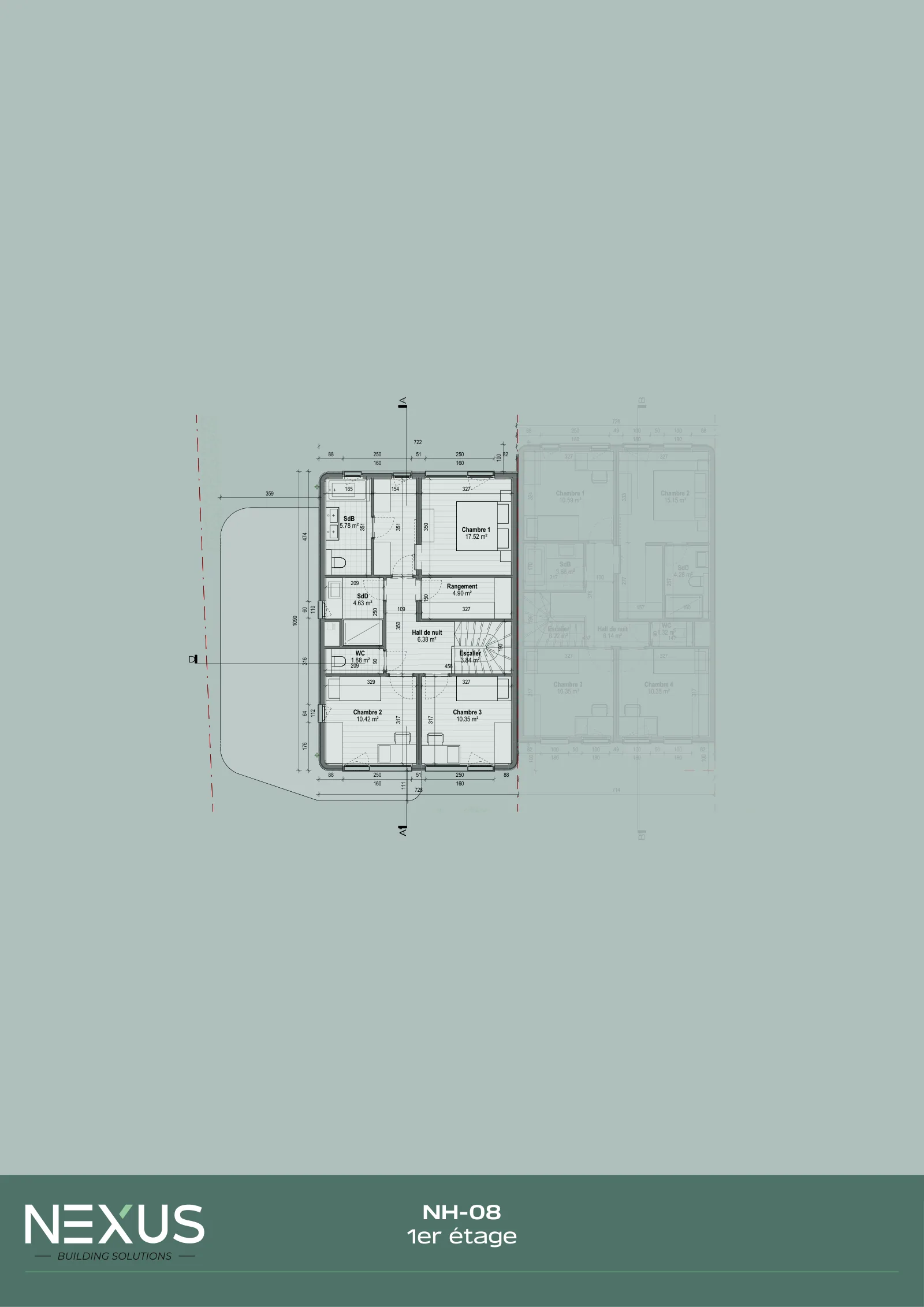 Plan of model NH-08 — First floor