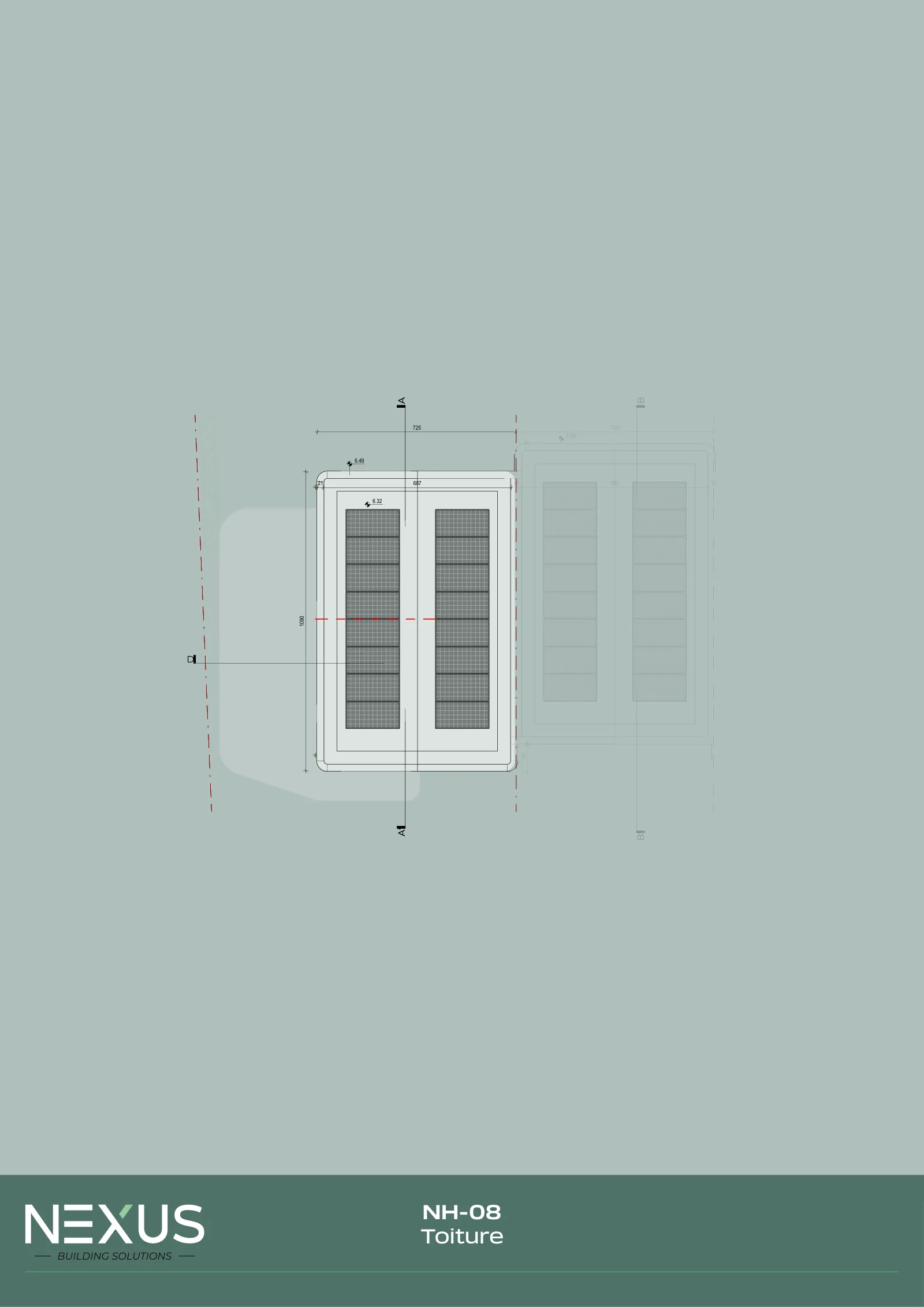 Plan of model NH-08 — Roof